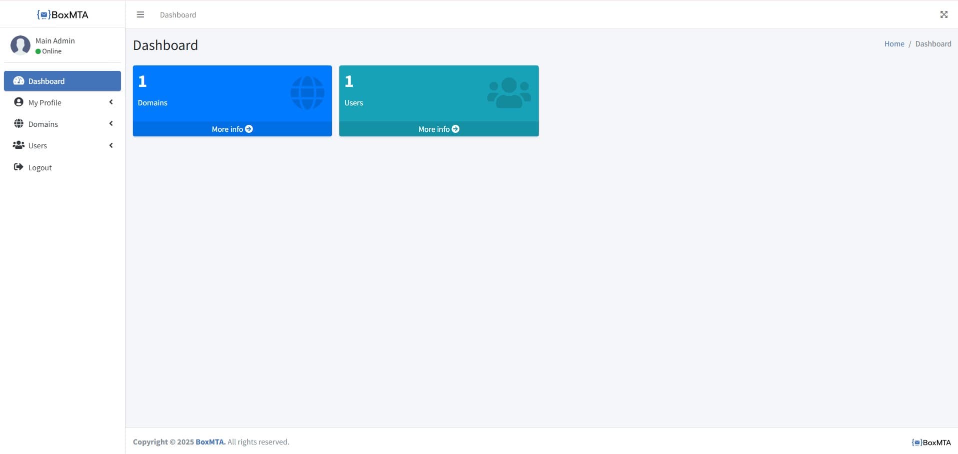 Admin Panel for Mail-Server