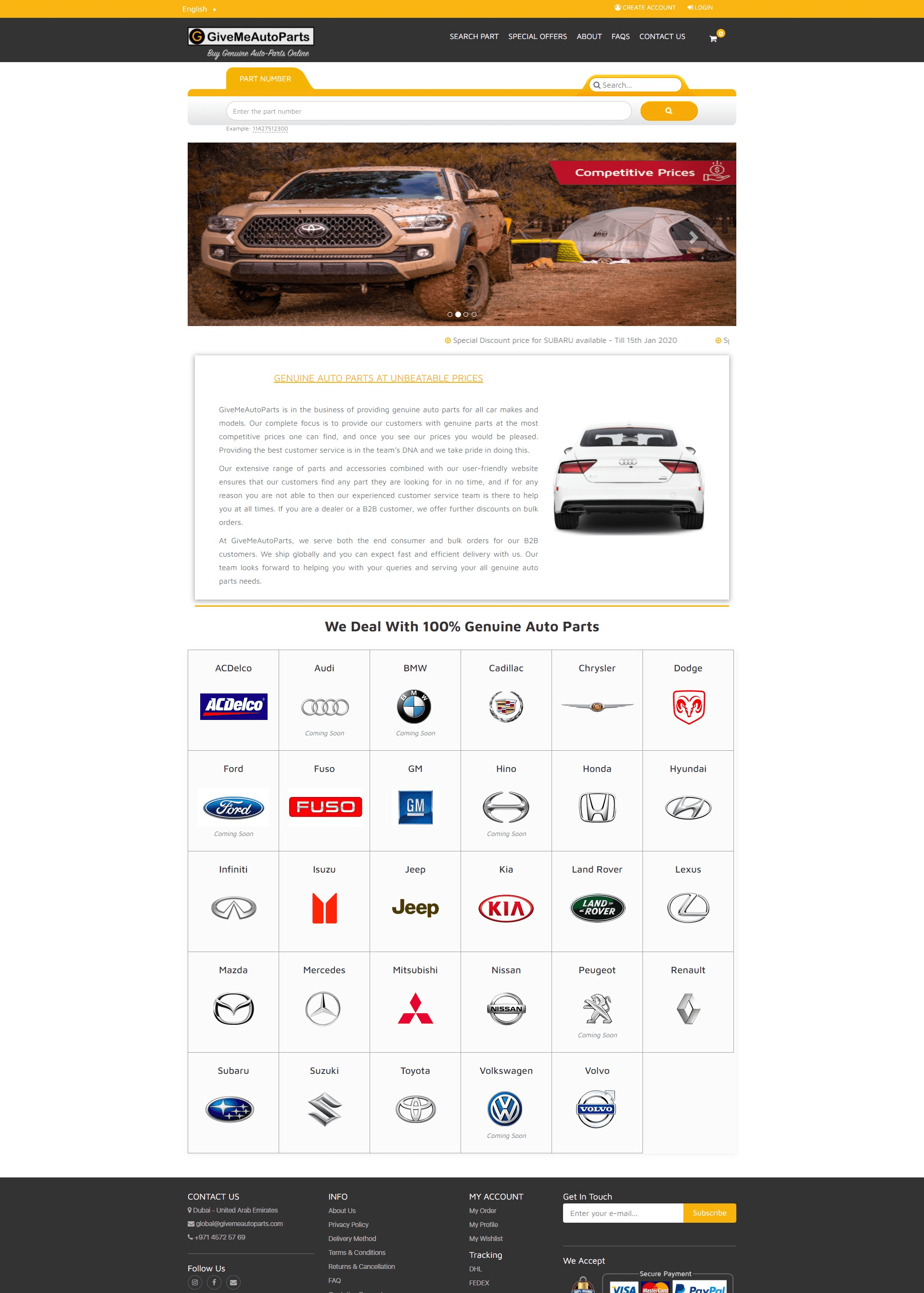 E-Commerce Site for Automobiles